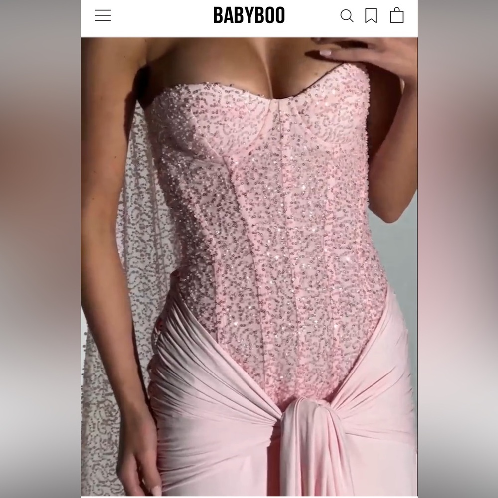 Babyboo Carina Maxi Dress Blush - Picture 2 of 3